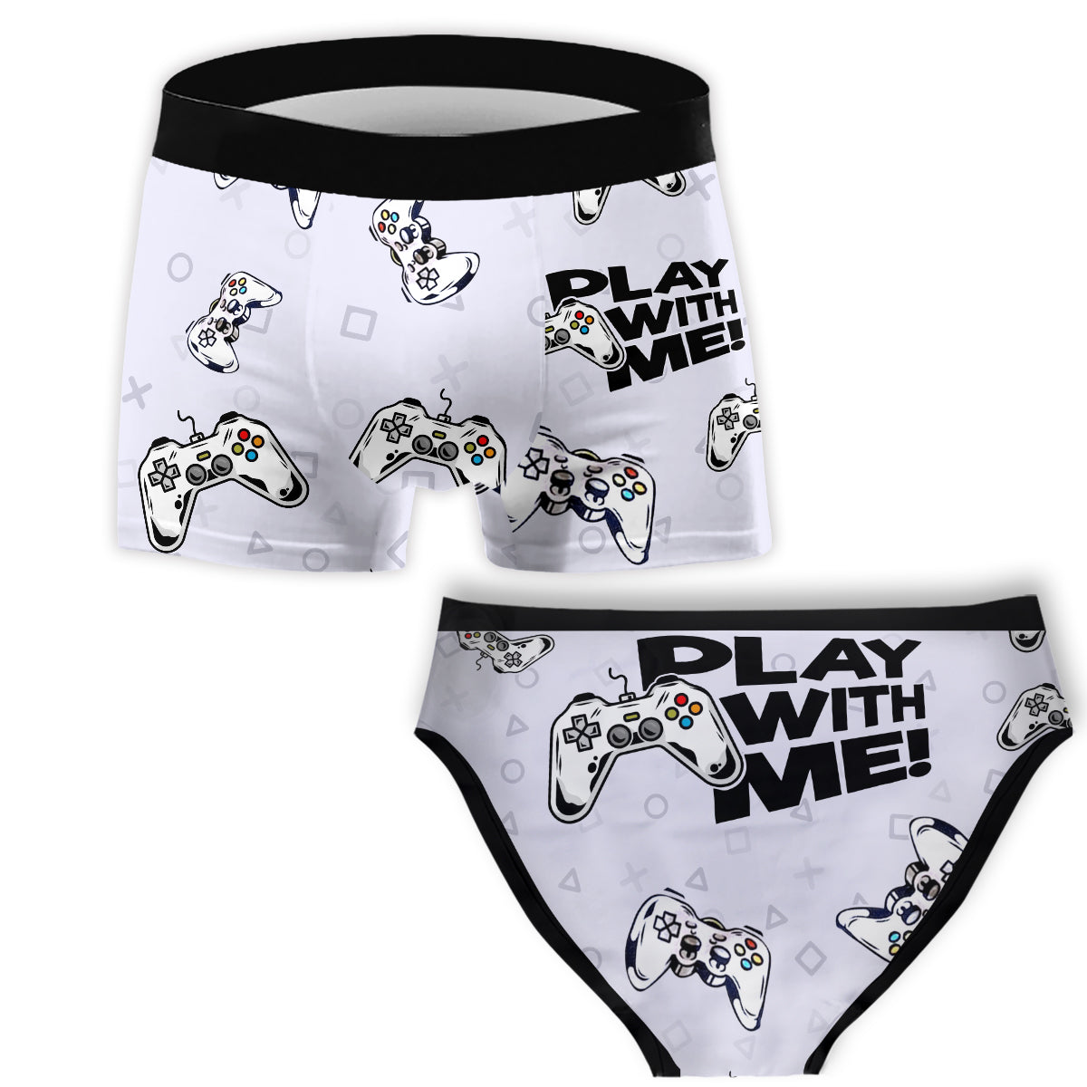 Play With Me Video Game Women Briefs & Men Boxer Briefs